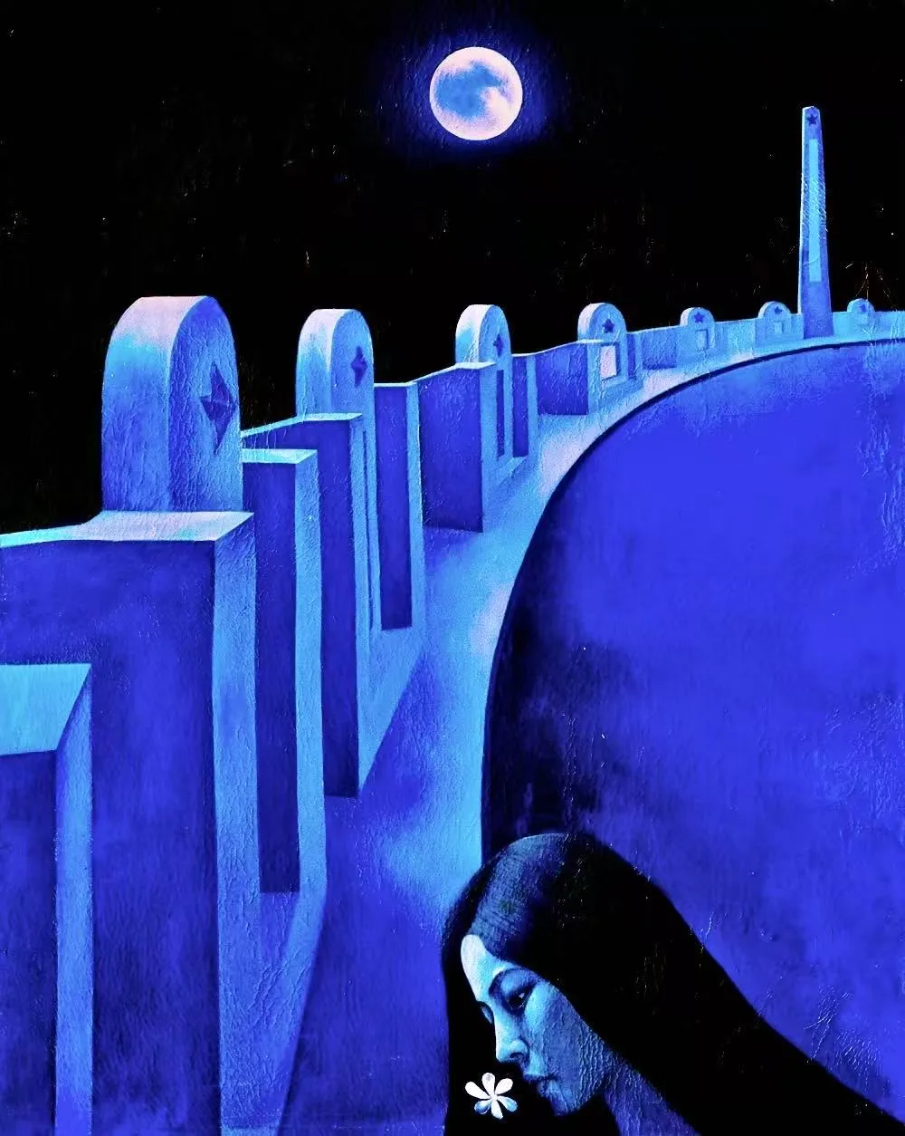 小白花 - 布面油画