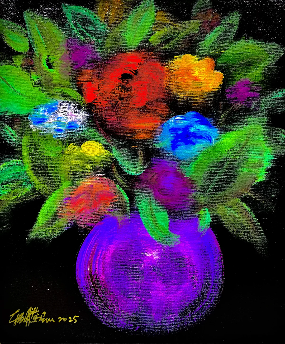 花季系列 - 布面油画 60×50cm