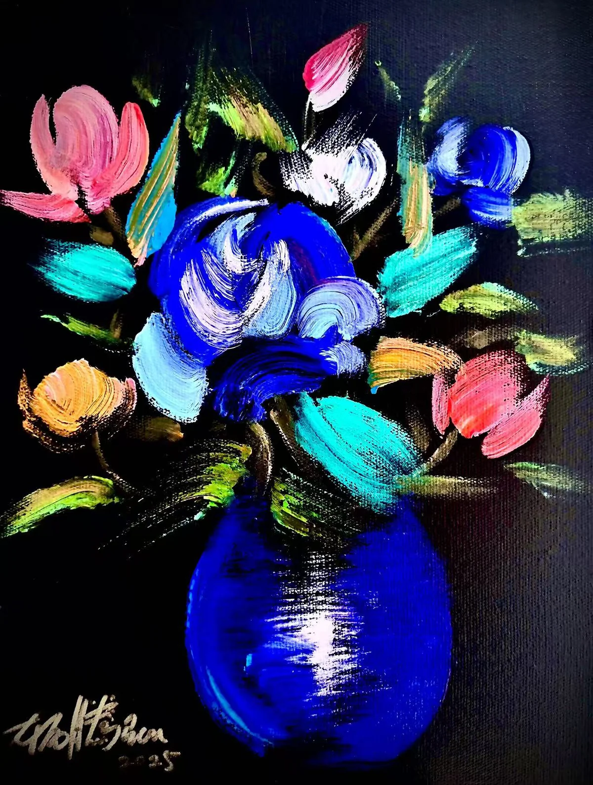 花季系列 - 布面油画 40×30cm