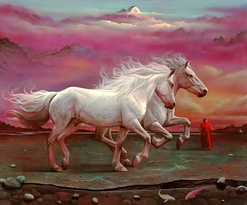 天地山水 - 布面油画