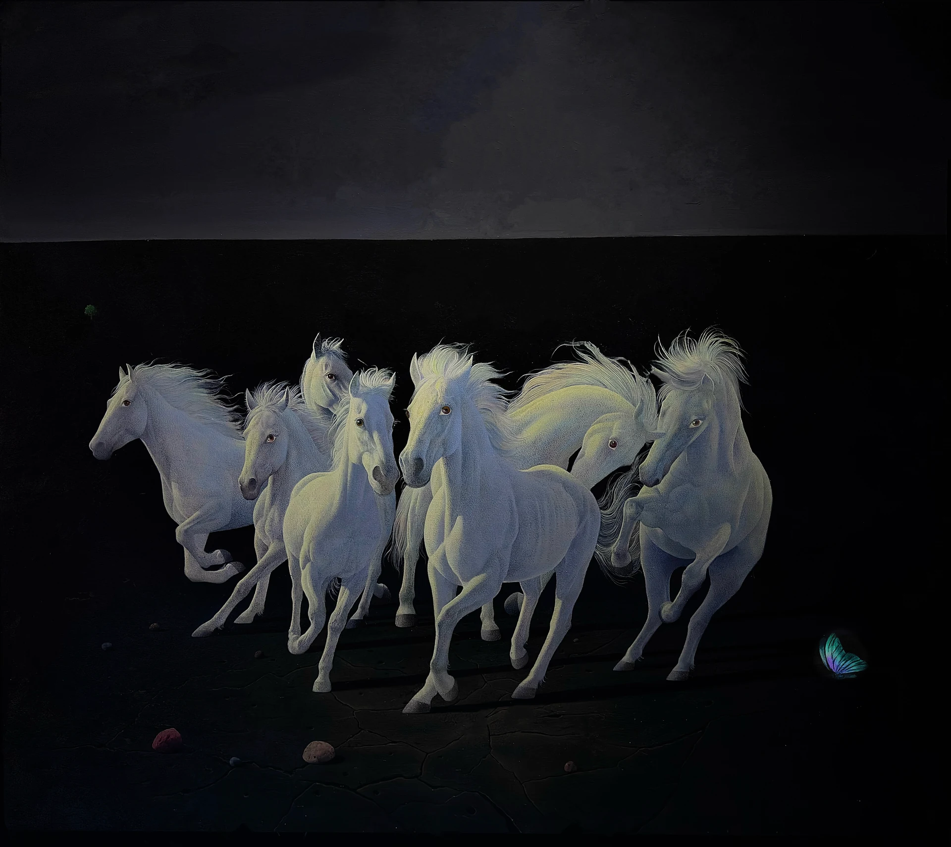 白驹系列油画 局部