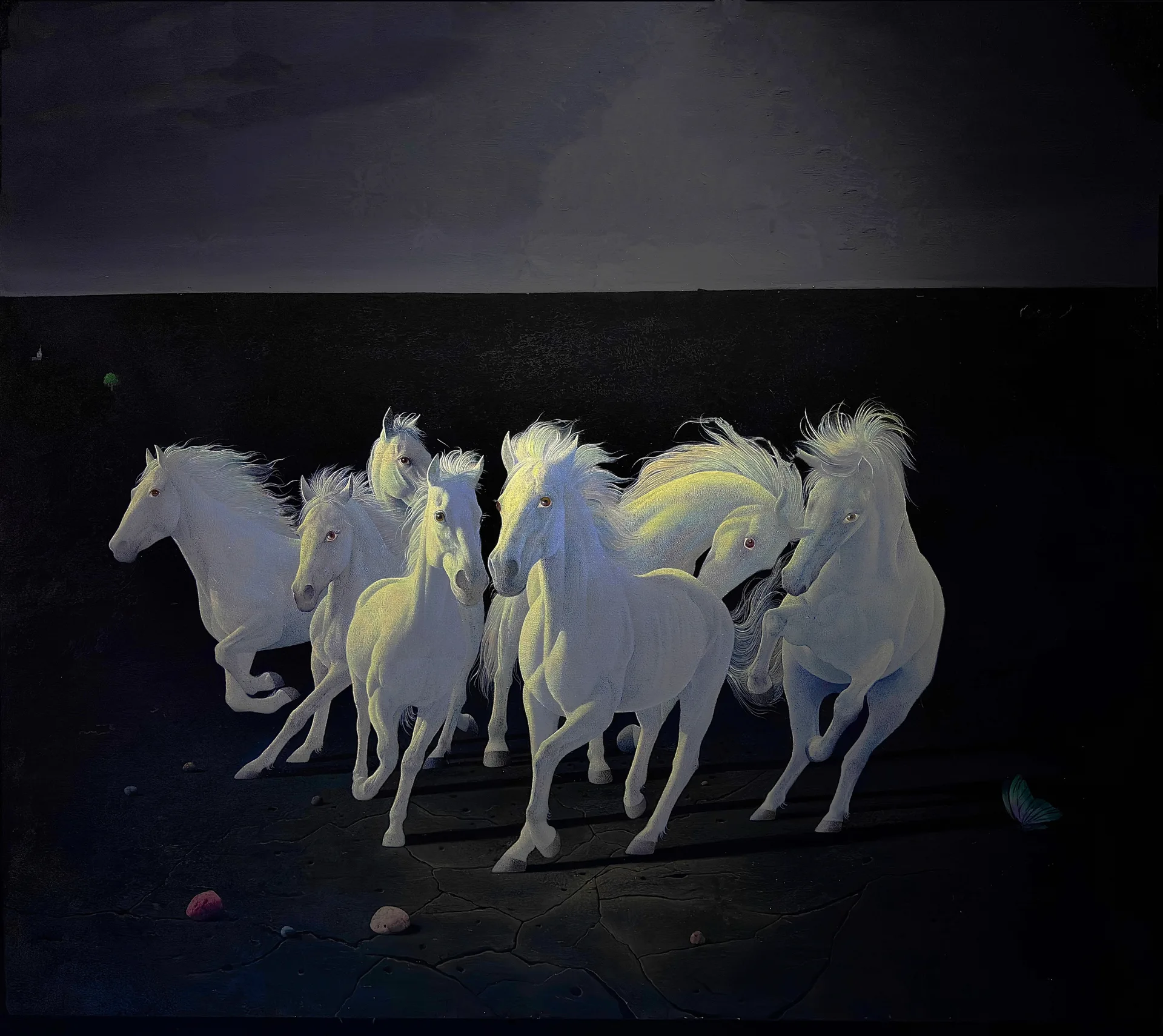 白驹系列油画 局部